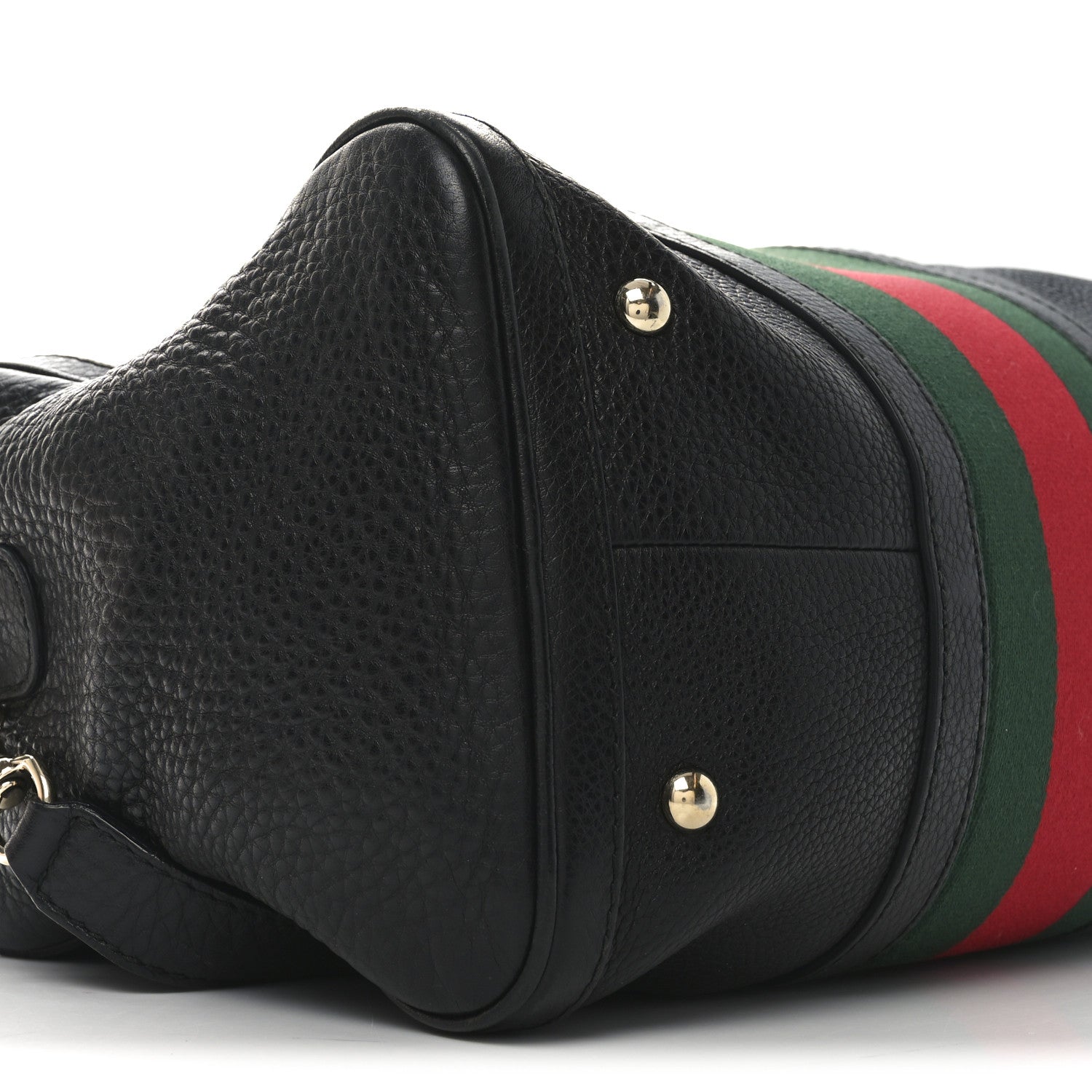 Gucci Calfskin Vintage Web Medium Boston Black 9 of 14