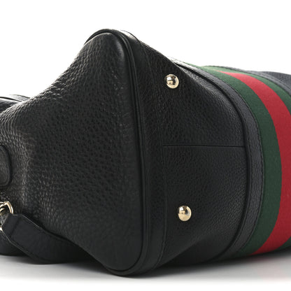 Gucci Calfskin Vintage Web Medium Boston Black 9 of 14
