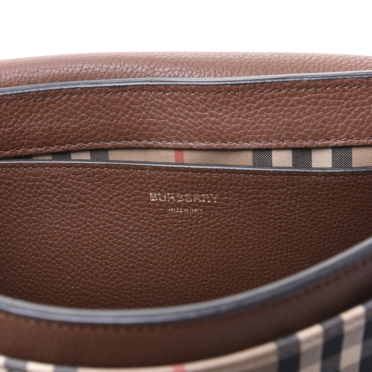Calfskin Vintage Check Note Crossbody Bag Tan