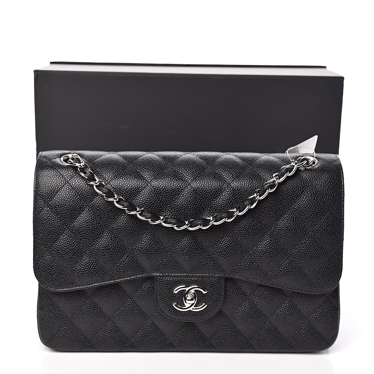 Chanel Caviar Quilted Jumbo Double Flap Black 11 of 11