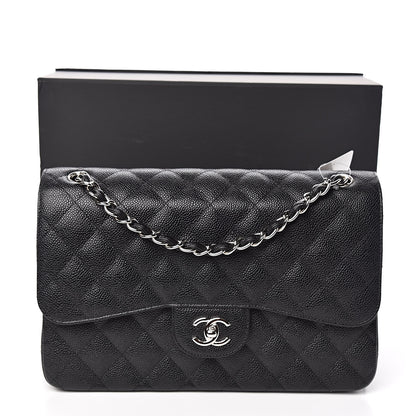 Chanel Caviar Quilted Jumbo Double Flap Black 11 of 11