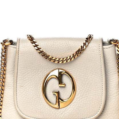 Gucci Pebbled Calfskin Small 1973 Chain Shoulder Bag Off White 7 of 21