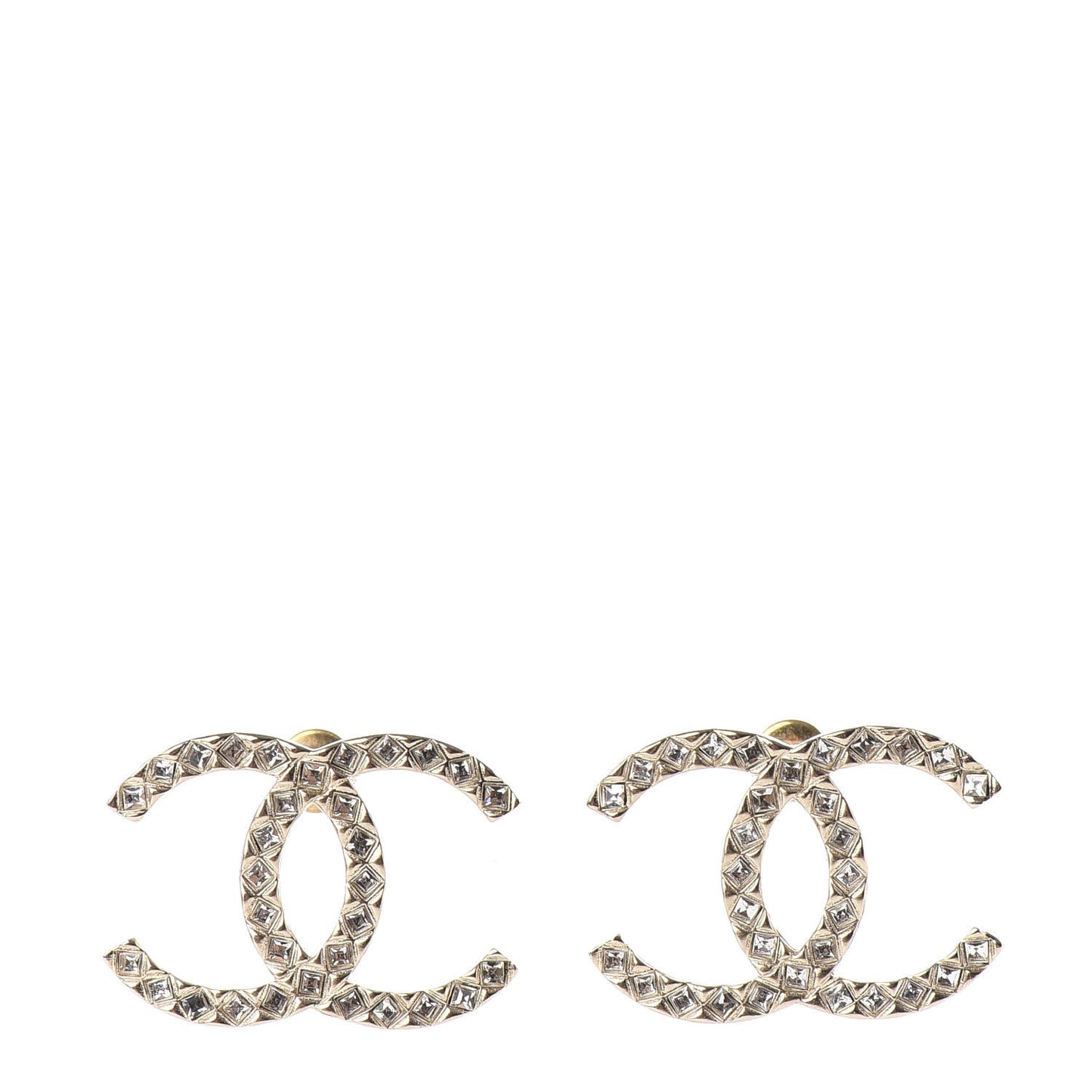Baguette Crystal High Society CC Earrings Gold