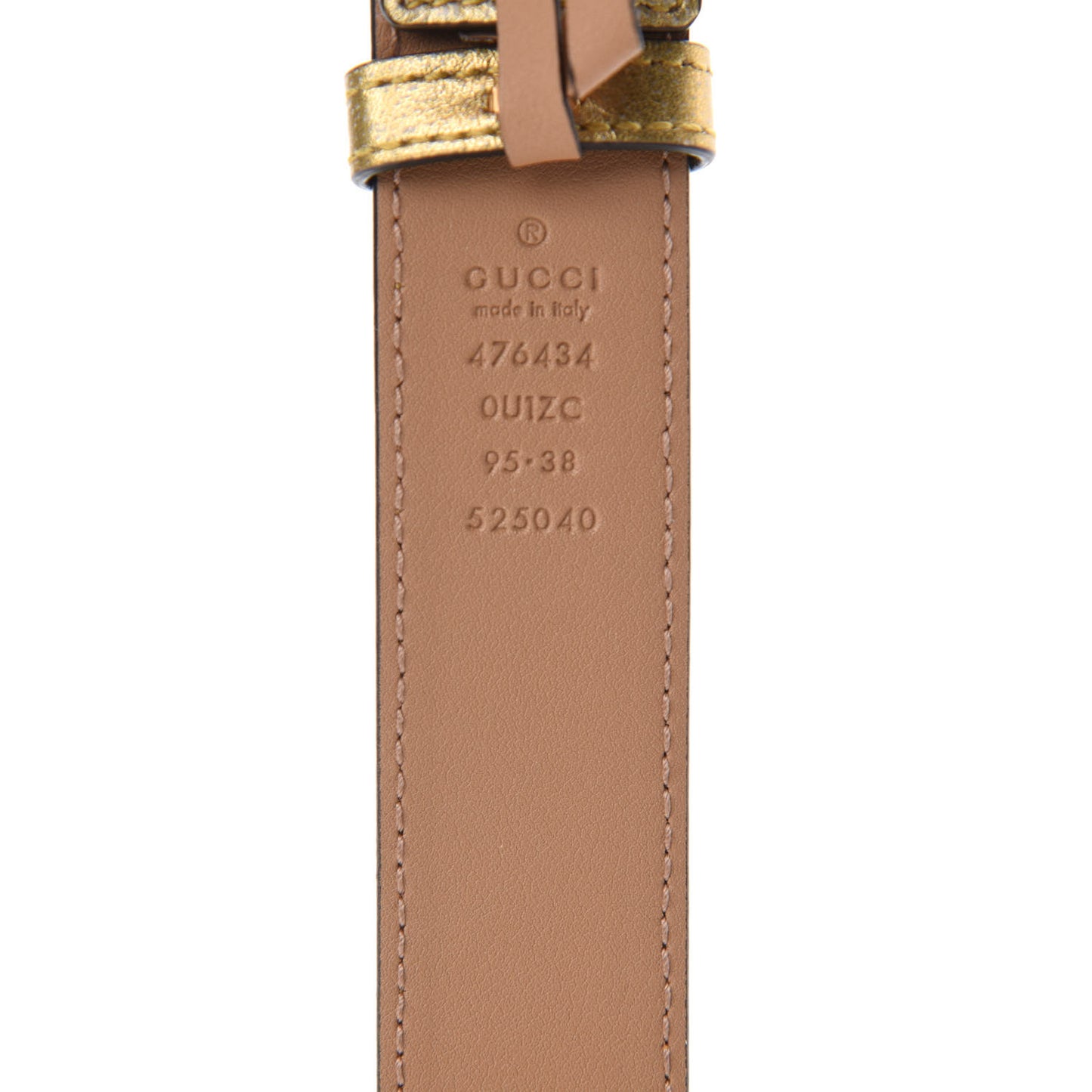 Metallic Nappa Matelasse Heart GG Marmont Belt Bag 95 38 Oro Vecchio Rosa