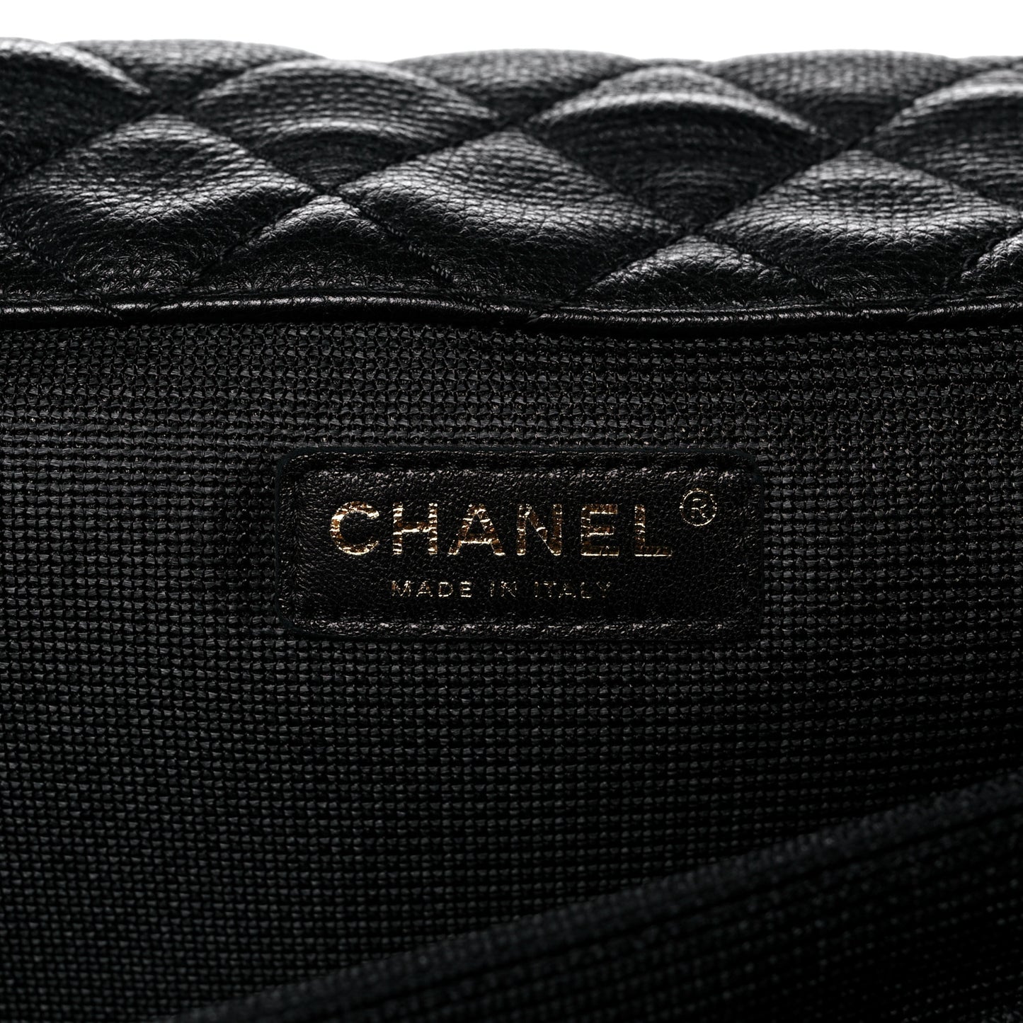 Calfskin Quilted XXL Travel Flap Bag Black