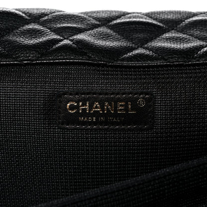 Chanel Calfskin Quilted XXL Travel Flap Bag Black 6 of 12