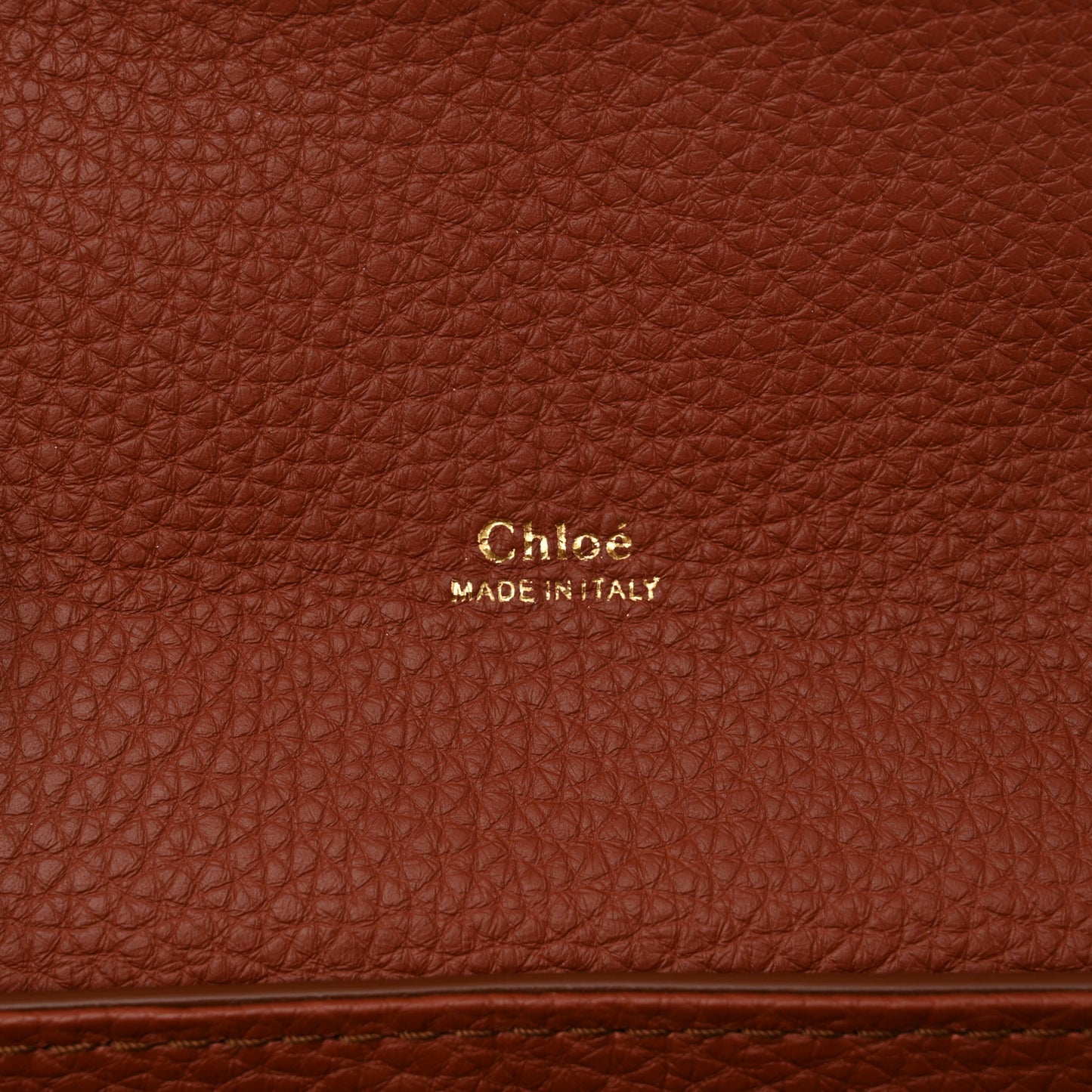 Shiny Grained Calfskin Medium Aby Day Shoulder Bag Sepia Brown