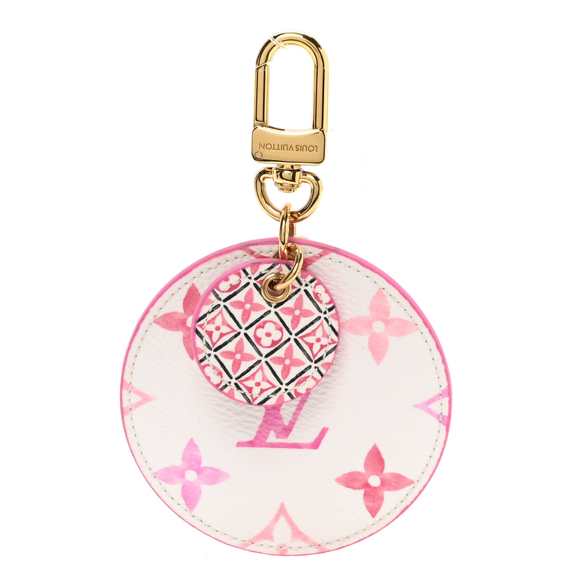 Louis Vuitton Monogram Giant By The Pool 2.0 Illustre Resort Bag Charm Key Holder Rose 1 of 3