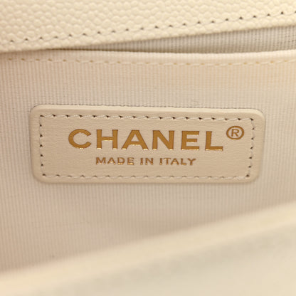 Chanel Caviar Quilted Small Boy Flap White 7 of 11