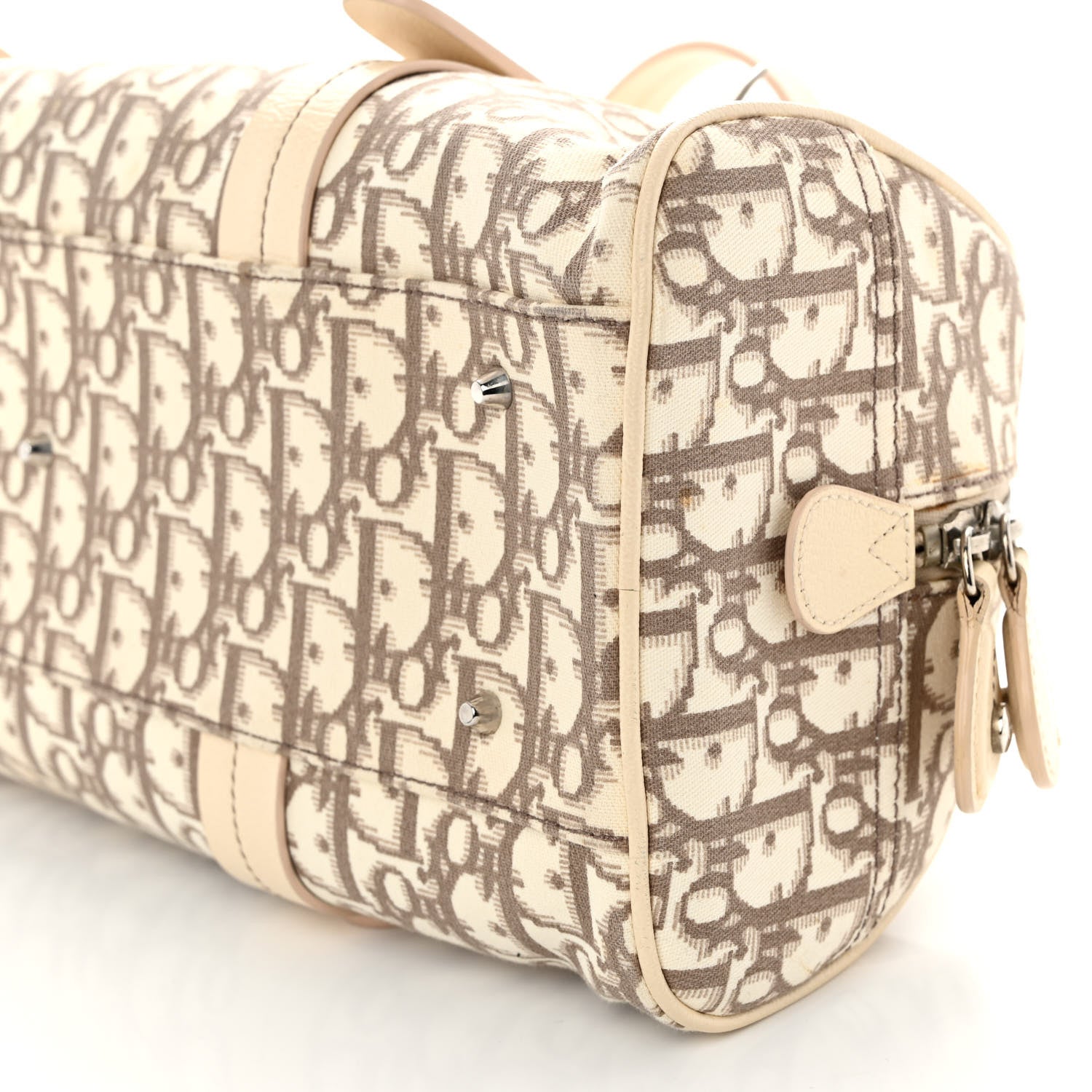 Christian Dior Monogram Vintage Flowers Bowler Beige 9 of 13