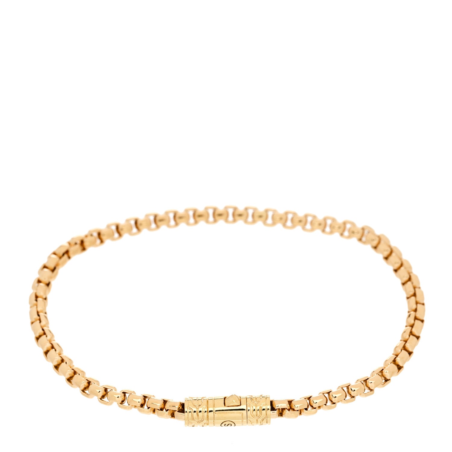 John Hardy 18K Yellow Gold 3.7mm Box Chain Bracelet 2 of 5