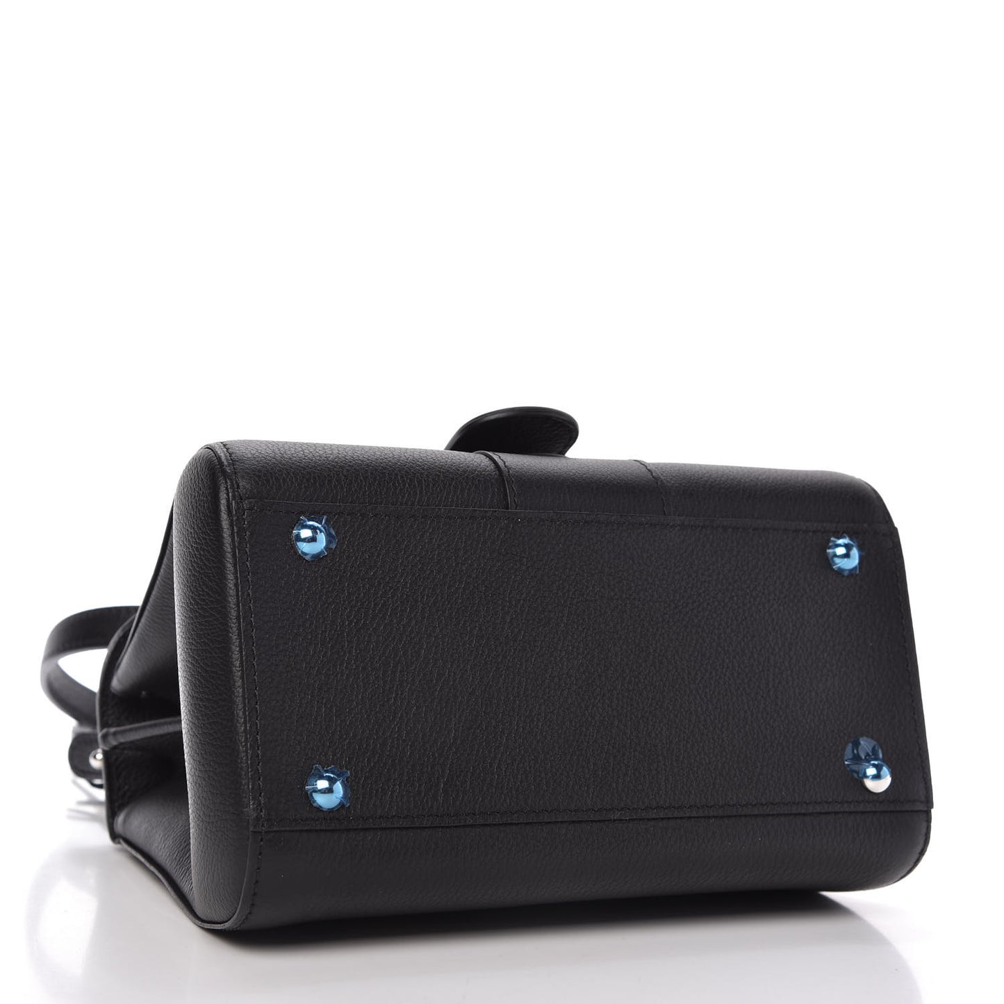 Grained Calfskin Mini Brillant Satchel Black