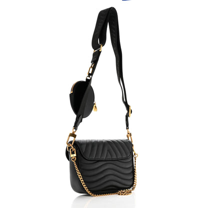 Louis Vuitton Calfskin New Wave Multi Pochette Black 3 of 9