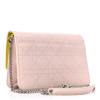 Christian Dior Grained Calfskin Cannage Miss Dior Promenade Pink Yellow 3 of 17