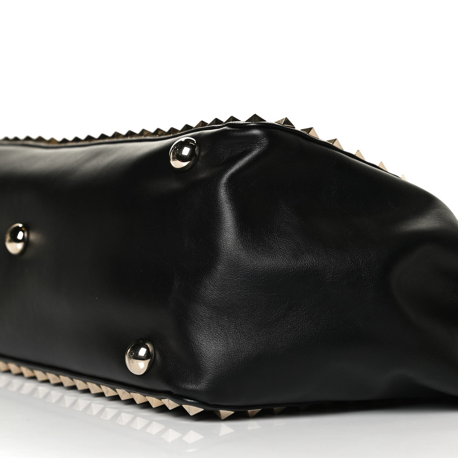 Valentino Garavani Vitello Medium Rockstud Tote Black 10 of 12