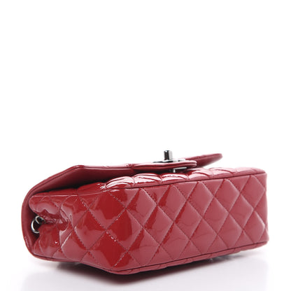 Chanel Patent Calfskin Quilted Mini Rectangular Flap Red 4 of 10