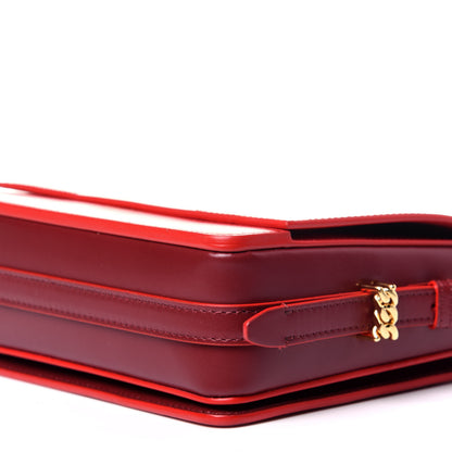 Burberry Smooth Calfskin Small Two Tone Grace Bag Red 9 of 12