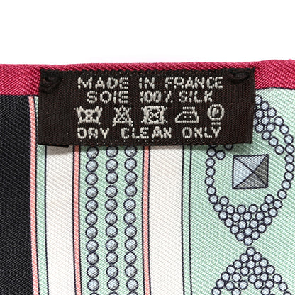 Hermes Silk Colliers De Chiens Twilly Rose Vif Vert De Eau Rose 3 of 6