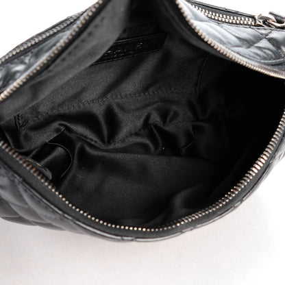 Chanel Lambskin Quilted Banane Waist Bag Fanny Pack Black 5 of 7