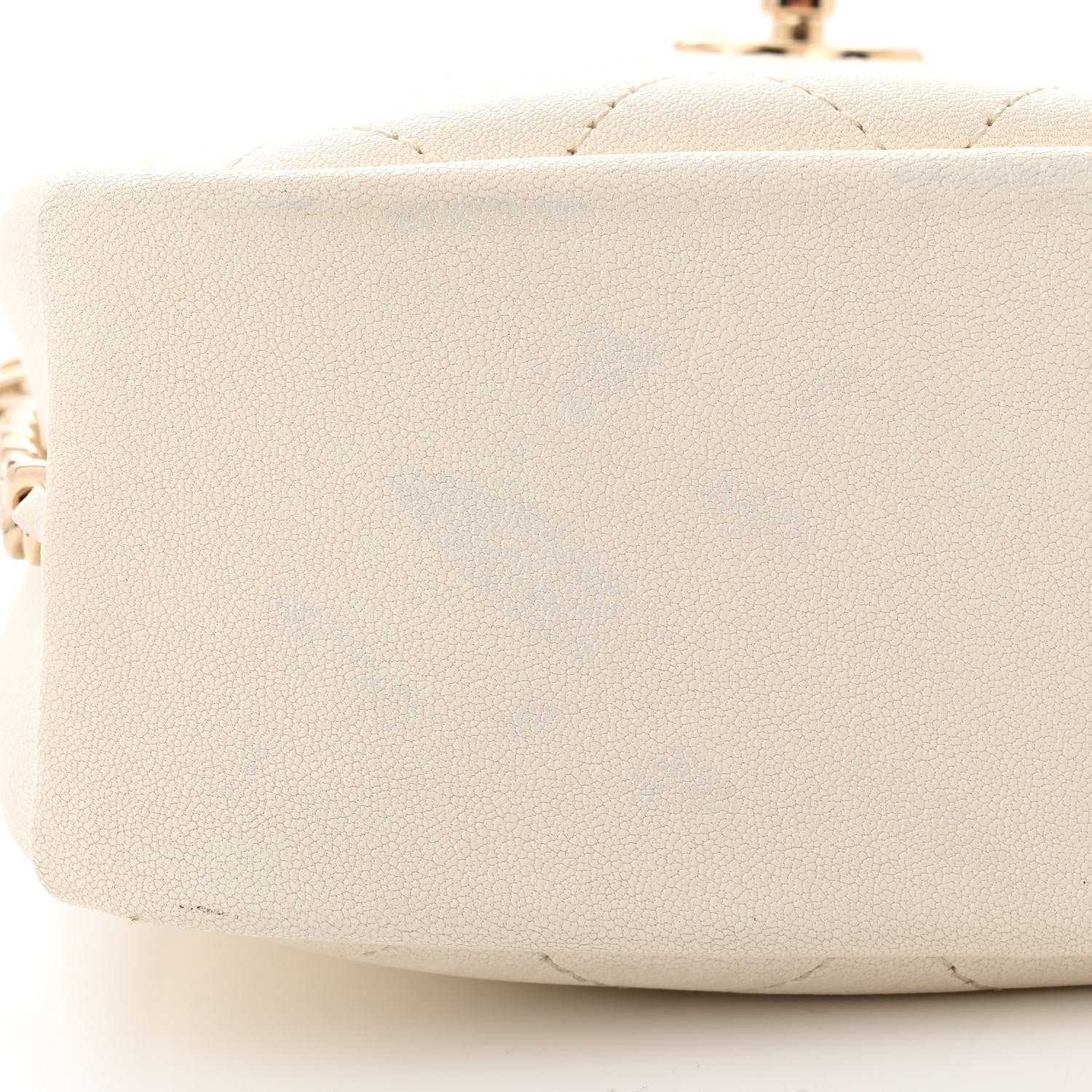 Chanel Goatskin Stitched Casual Trip North South Camera Case White 11 of 14