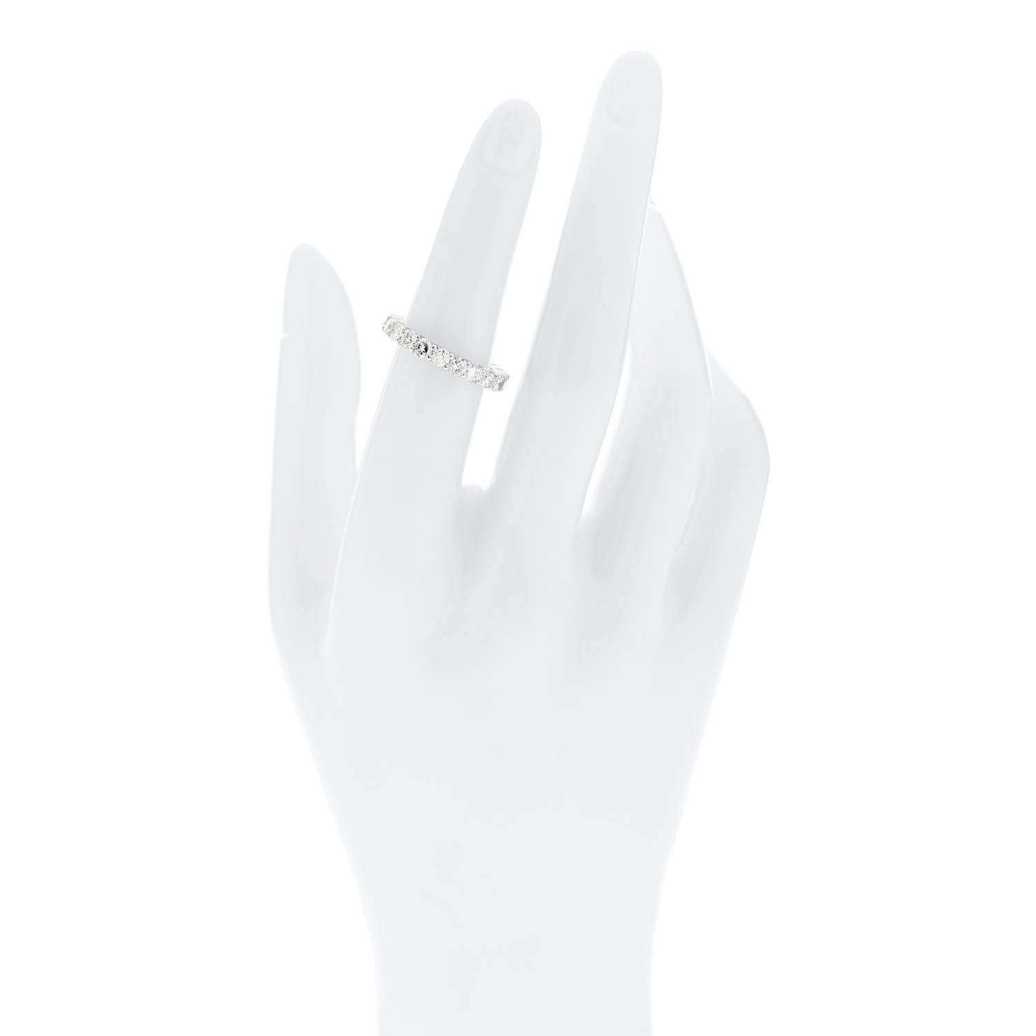 Parker & West by FASHIONPHILE Platinum Diamond 2.15ct Full Eternity Band Ring 51 5.75 2 of 8
