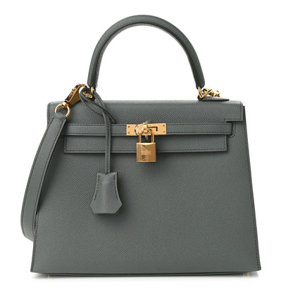 Hermes Epsom Kelly Sellier 25 Vert Amande 1 of 11