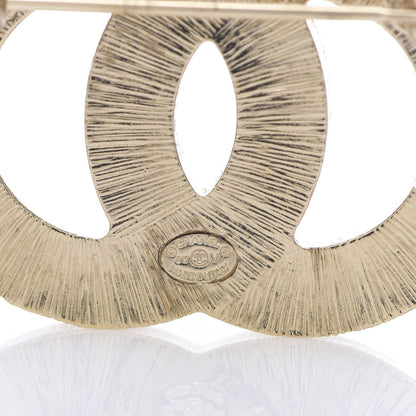 Chanel Metal Quilted CC Brooch Silver Gold 3 of 3
