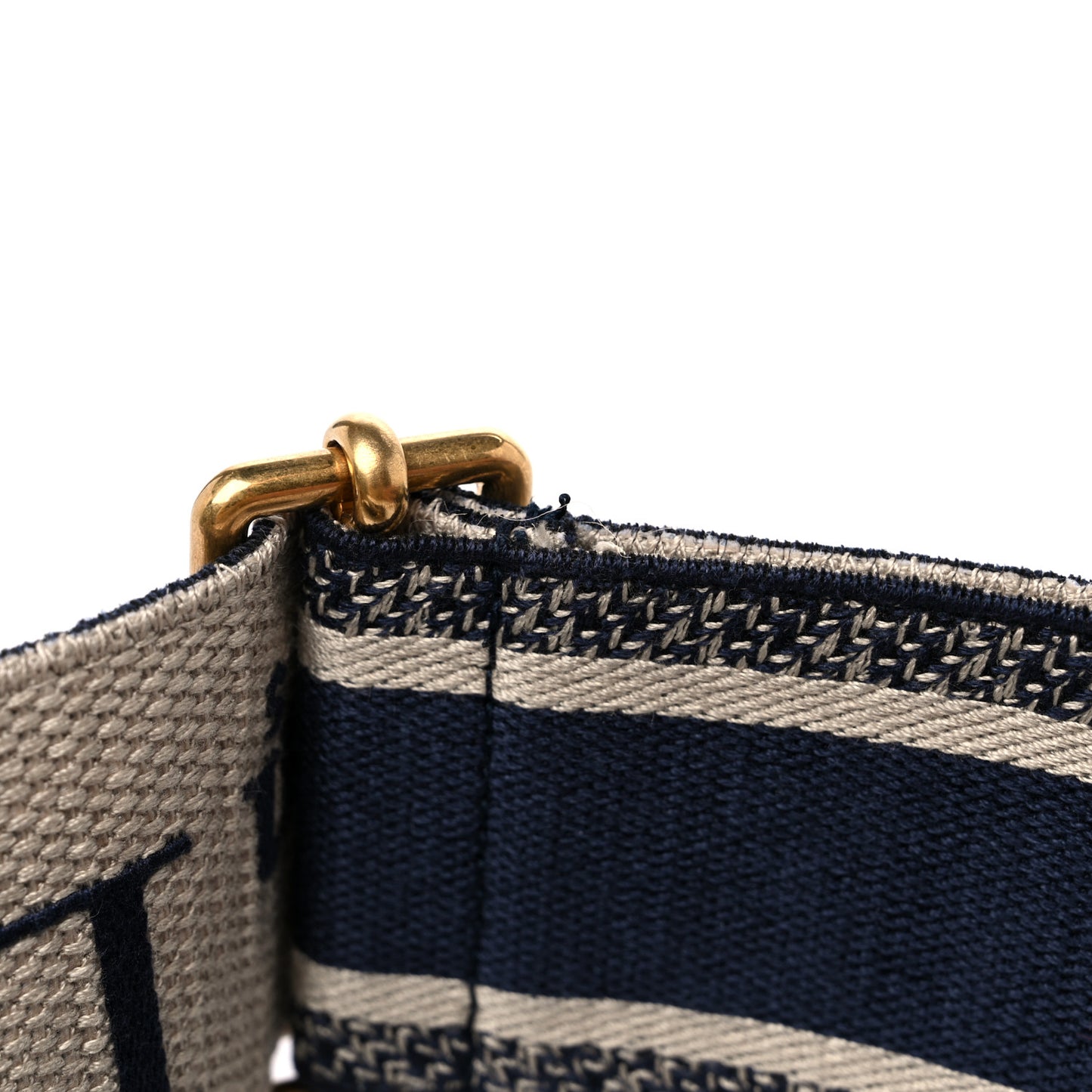 Canvas Embroidered Shoulder Strap Blue