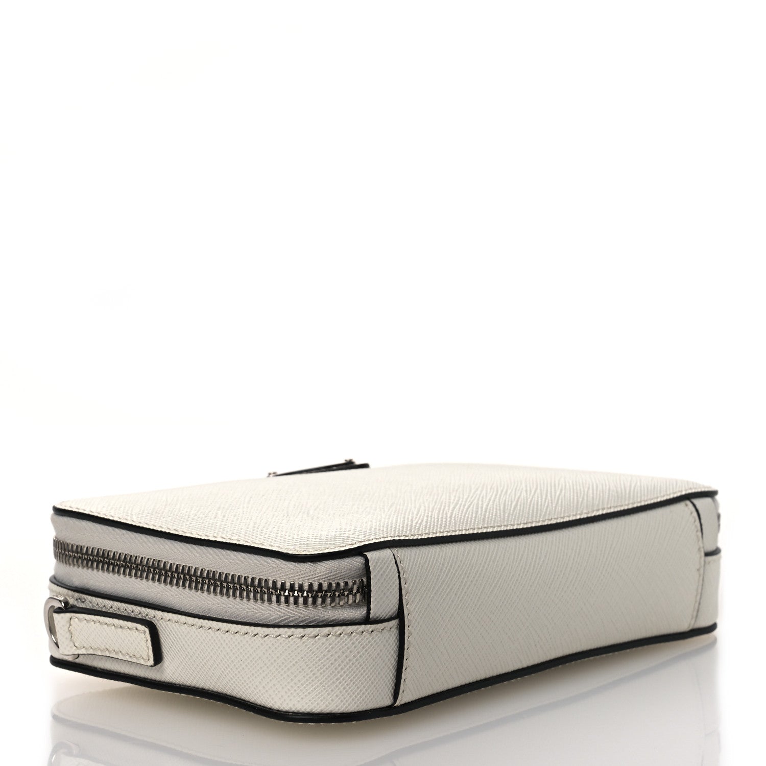 Prada Saffiano Travel Small Brique Crossbody Bag White 4 of 9