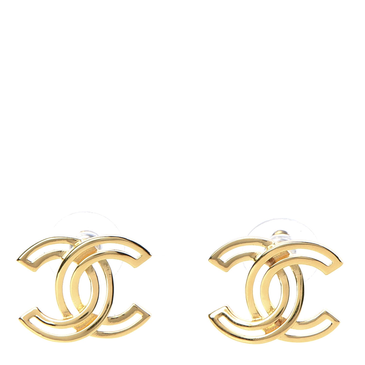 Chanel Metal Obazine CC Earrings Gold 1 of 6