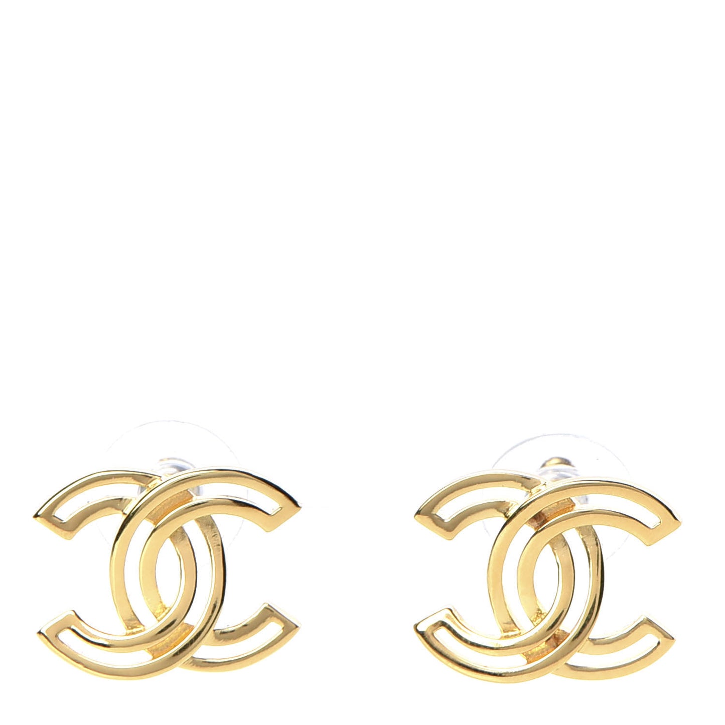 Metal Obazine CC Earrings Gold