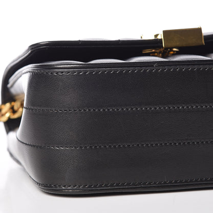 Saint Laurent Lambskin Matelasse Monogram Small Vicky Chain Bag Black 5 of 12