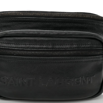 Saint Laurent Lambskin Logo Ripstop Body Belt Bag Black 8 of 11