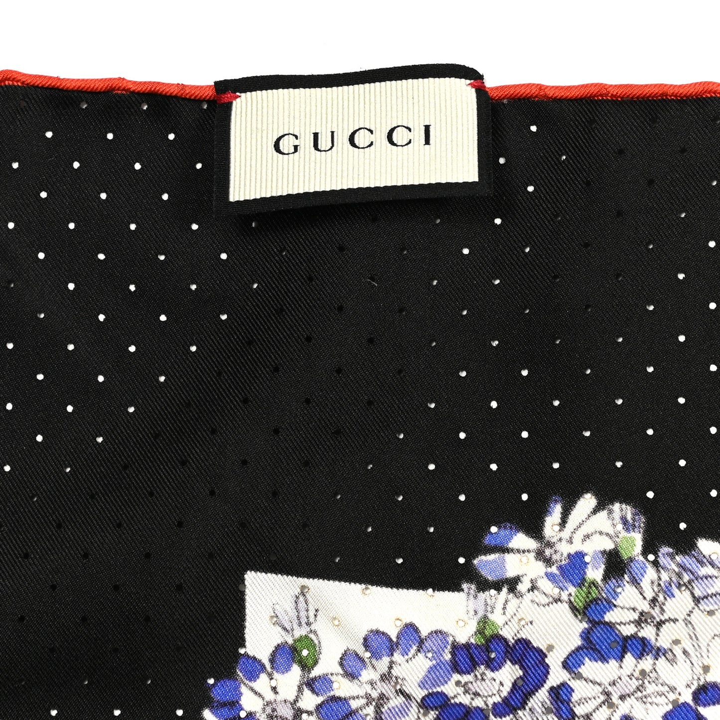 Silk Flora Infinity Chrissy Square Scarf White Black