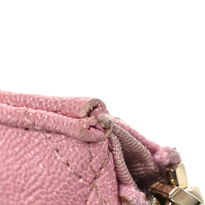 Chanel Iridescent Caviar Quilted Classic iPhone Pouch  Rose Pink 10 of 11