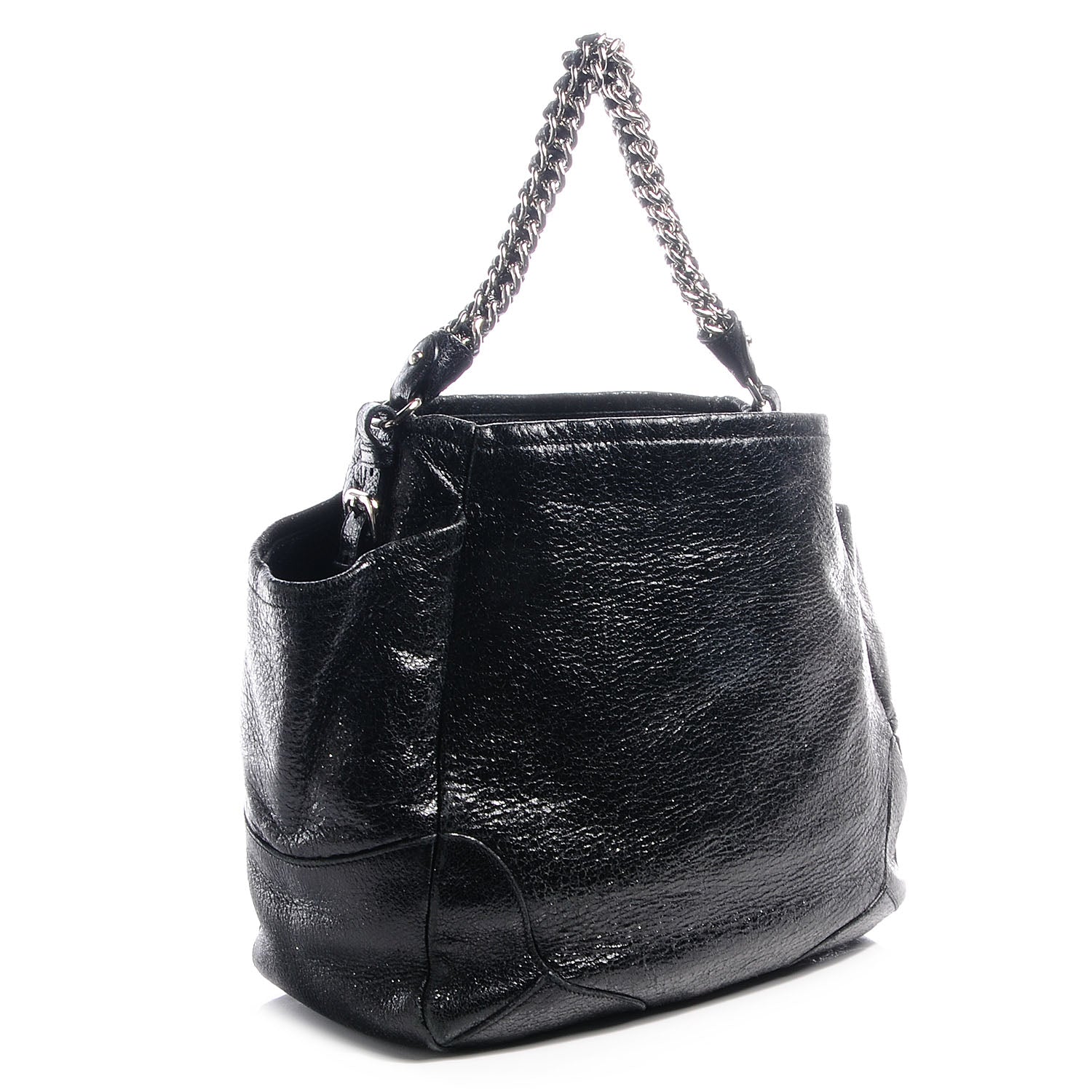 Prada Cervo Lux Chain Shoulder Bag Nero Black 3 of 9