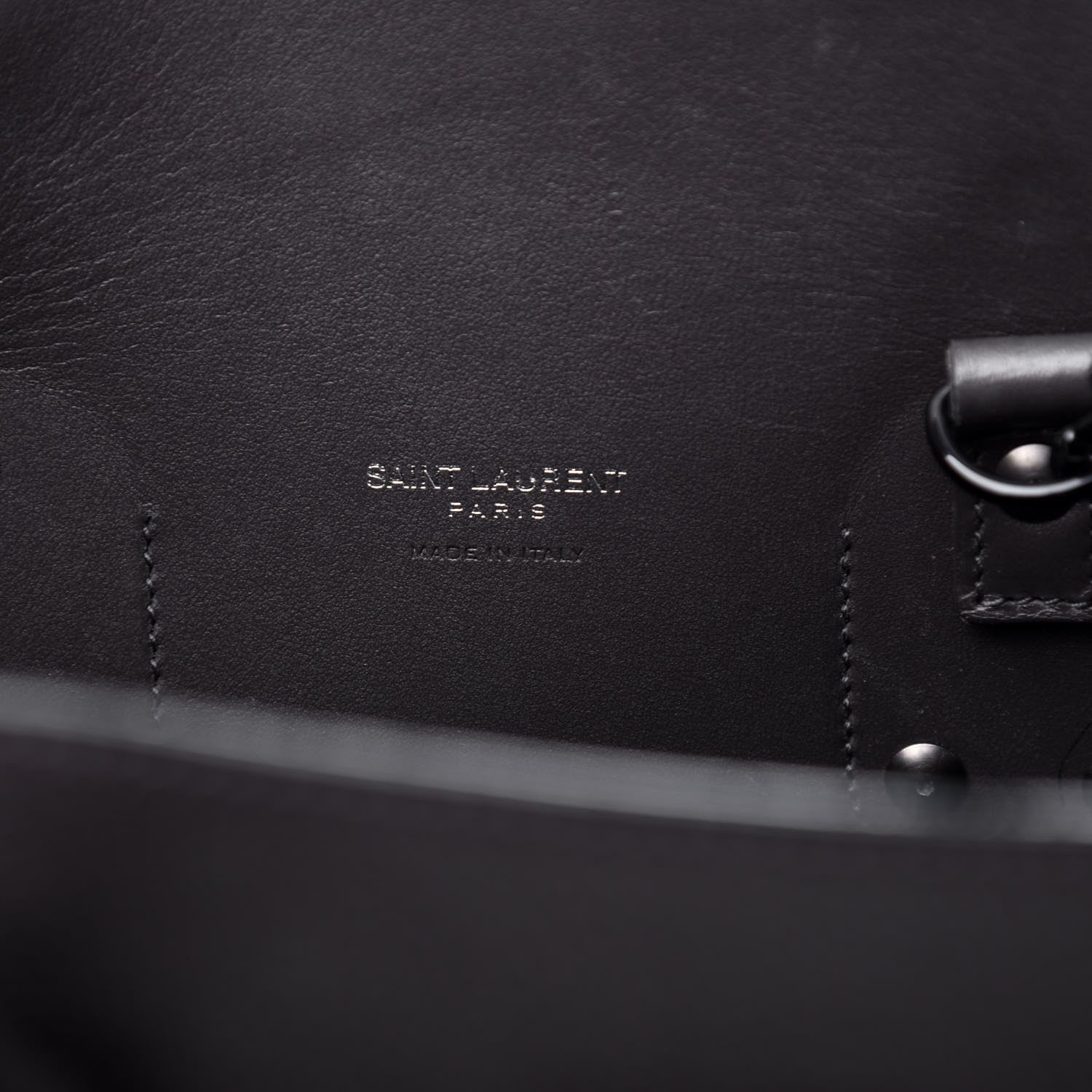 Saint Laurent Grained Calfskin Small Sac De Jour Coal 6 of 9