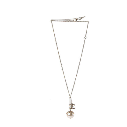 Chanel Pearl CC Lucky Charms Drop Necklace Gold 3 of 6