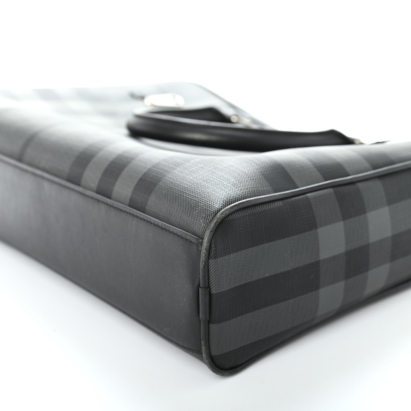 London Check Large Briefcase Black
