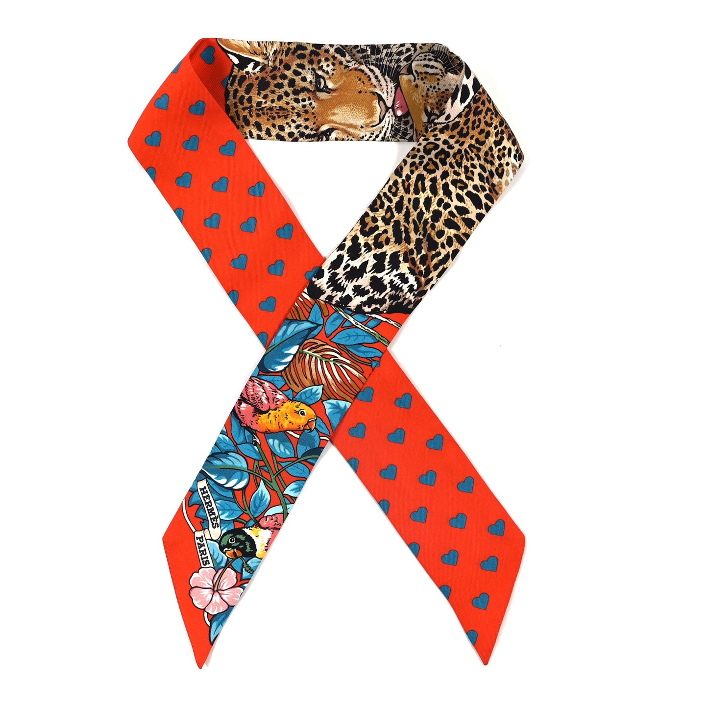 Silk Jungle Love Love Twilly Orange Bleu Brun