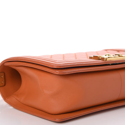 Chanel Lambskin Quilted Medium Boy Flap Orange 8 of 10