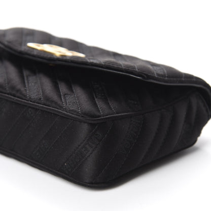 Balenciaga Satin Jacquard Logo Matelasse BB Chain Wallet Black 7 of 9