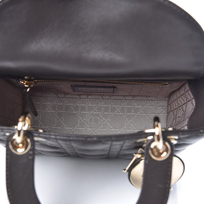 Christian Dior Lambskin Cannage Small My Lady Dior Dark Grey 6 of 8