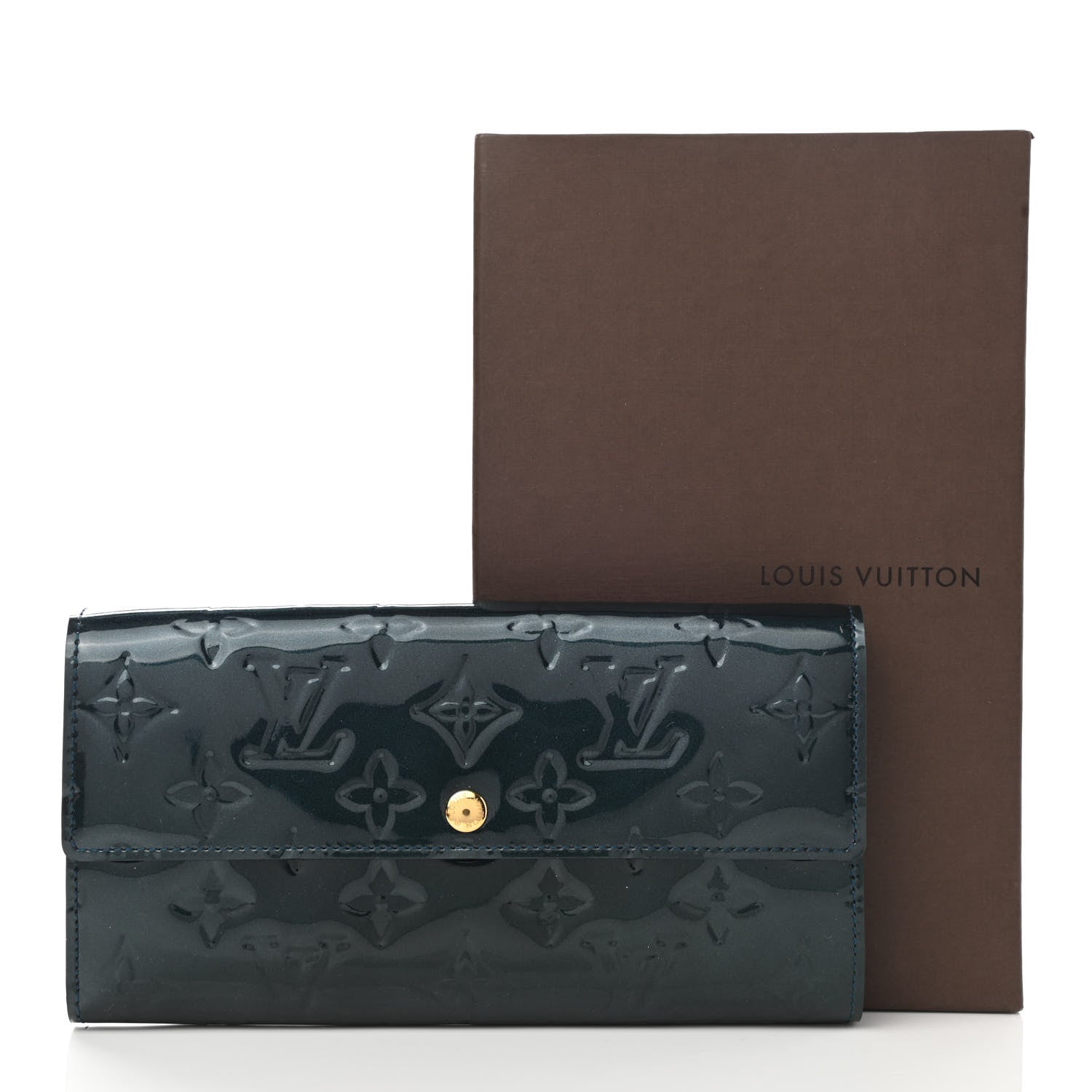 Louis Vuitton Vernis Sarah Wallet Blue Nuit 8 of 8