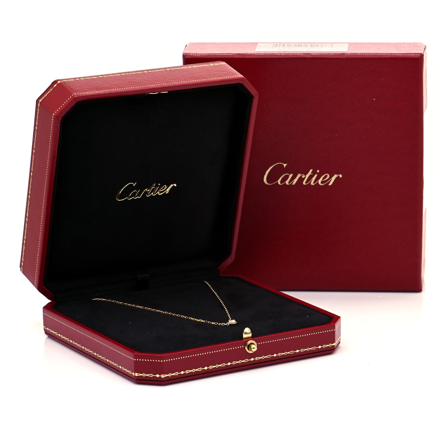 18K Pink Gold Diamond LM D'Amour Pendant Necklace