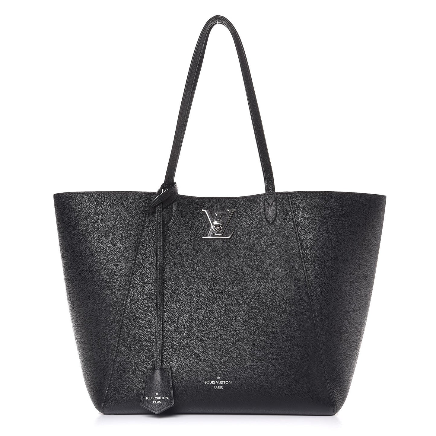 Calfskin Lockme Cabas Black