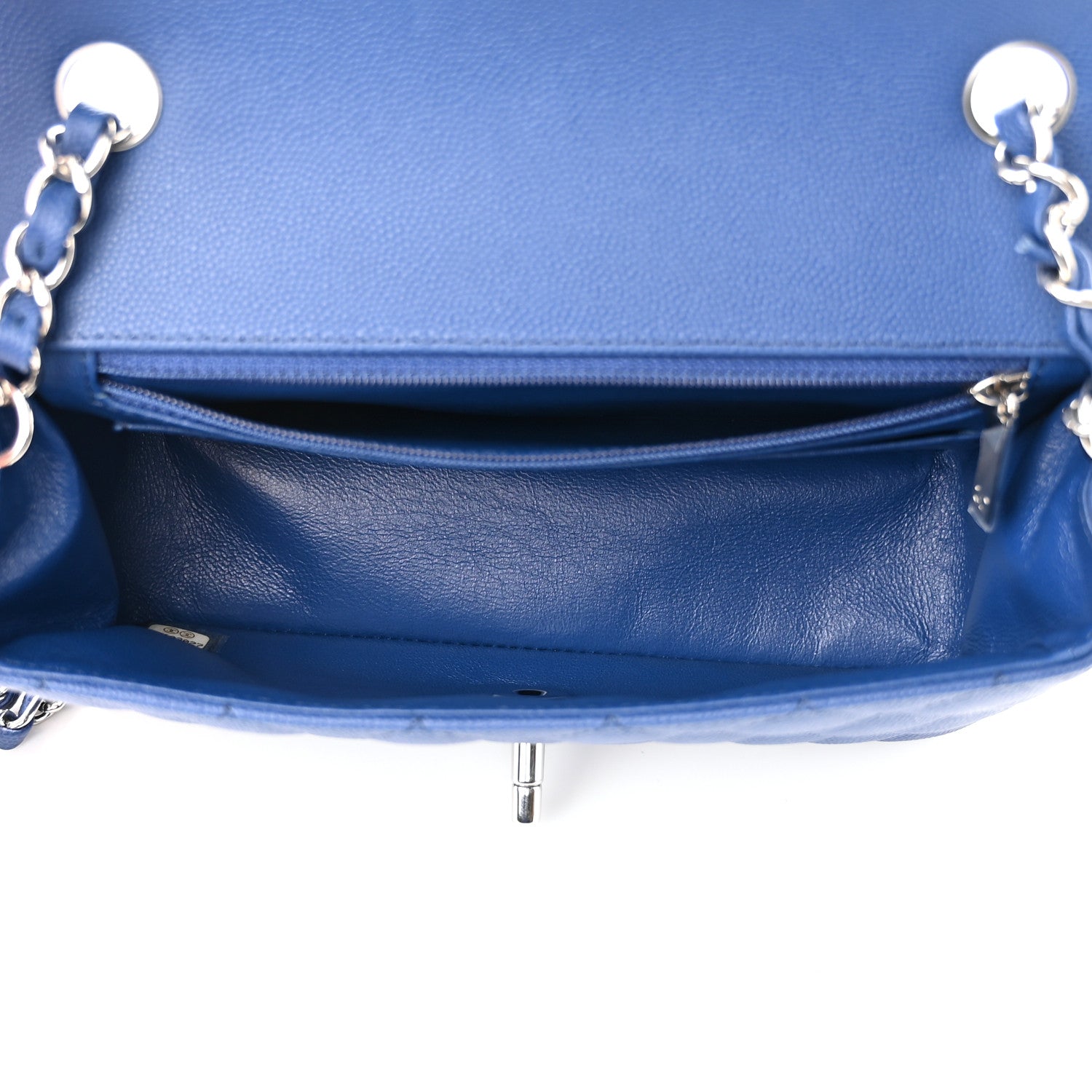 Chanel Caviar Quilted Mini Rectangular Flap Blue 5 of 11
