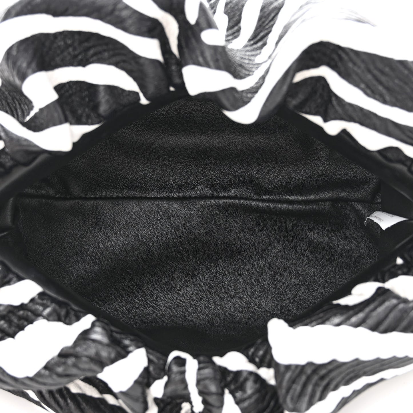 Nappa Zebra Print The Pouch Chain White Black