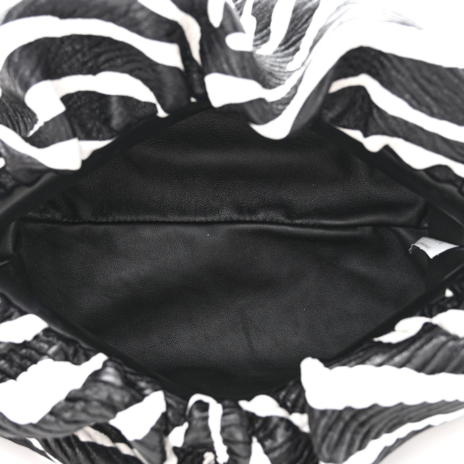 Bottega Veneta Nappa Zebra Print The Pouch Chain White Black 5 of 10