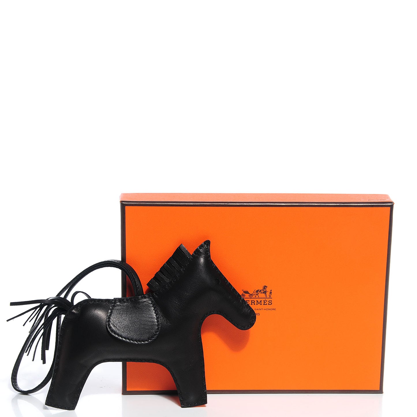 Milo Lambskin Grigri Rodeo Horse Bag Charm GM So Black